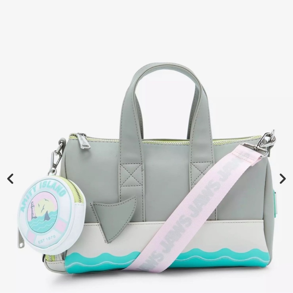 LOUNGEFLY UNIVERSAL JAWS GLOW IN THE DARK CROSSBODY & WALLET SET - Picture 6 of 9